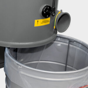 Staubarmes Entleerungssystem mit PE-Sack